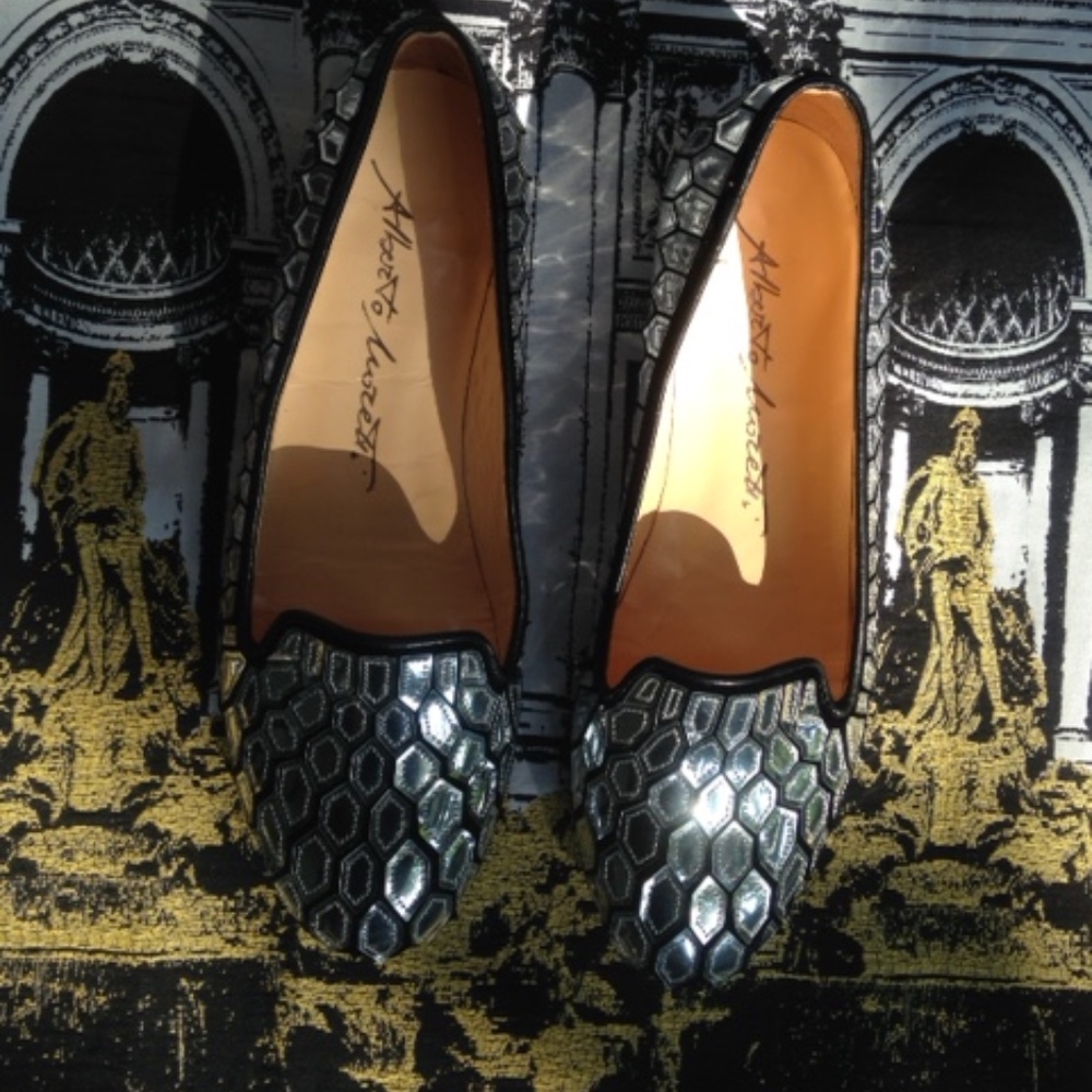 Alberto Moretti Metallic Mirrored Loafer